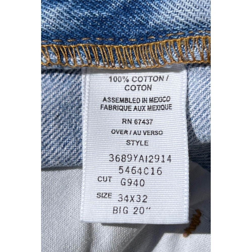 Polo Jeans Co Ralph Lauren Vintage Relaxed Wide Leg Jeans 34x30 Big 20" - Picture 7 of 13
